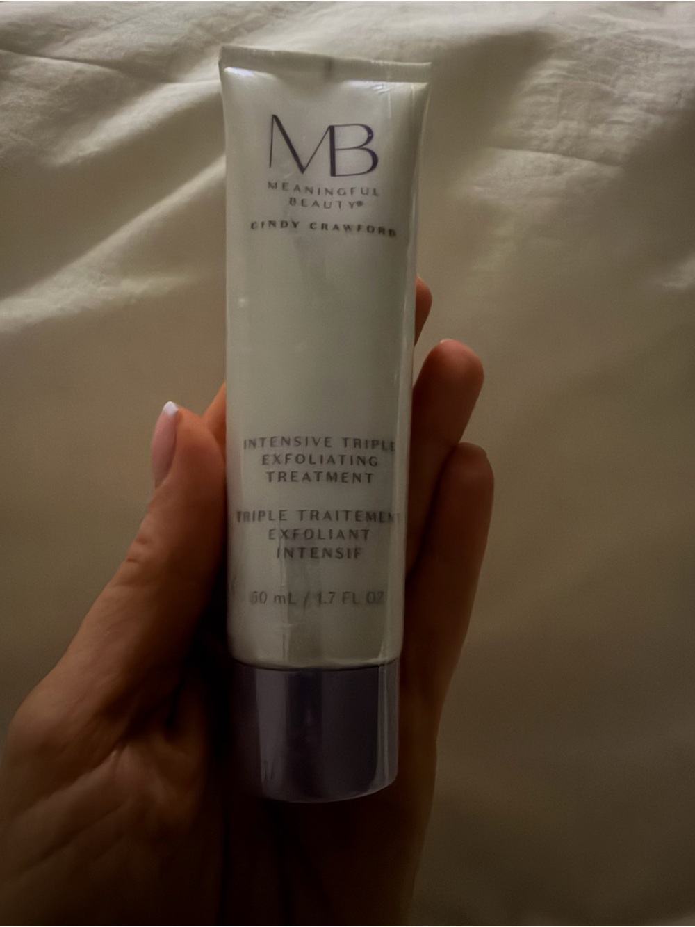 Meaningful Beauty Exfoliating Treatment Tube - White & Lavender Cap